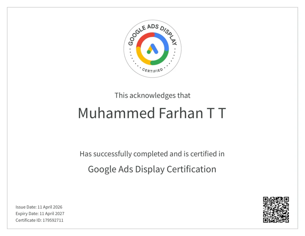 google-ads-display-certificate-of-digital-marketing-strategist-in-calicut